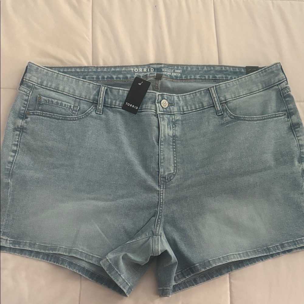 Torrid Women's Faded Blue Jean Shorts